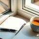 Journal and coffee for overcoming negative self talk