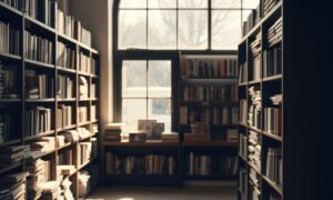 Cozy bookstore with favourite novels symbolising customer loyalty and retention