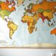 World map and international books representing global audience reach