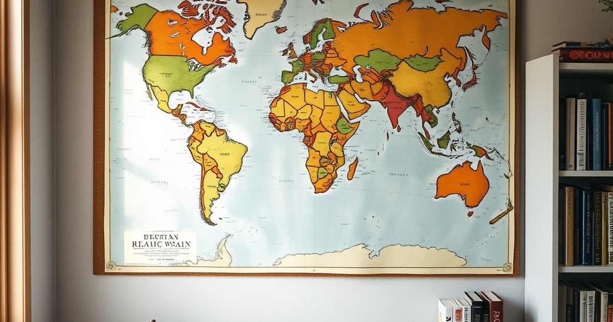 World map and international books representing global audience reach