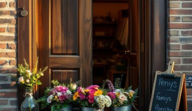 Neighbourhood florist shopfront at golden hour illustrating customer retention for small businesses