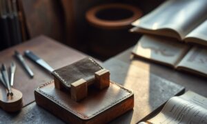 Orderly leather workshop bench showing the benefits of self-discipline for entrepreneurs