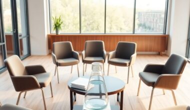 Empty conference room arranged for the best communication skills training for sales teams