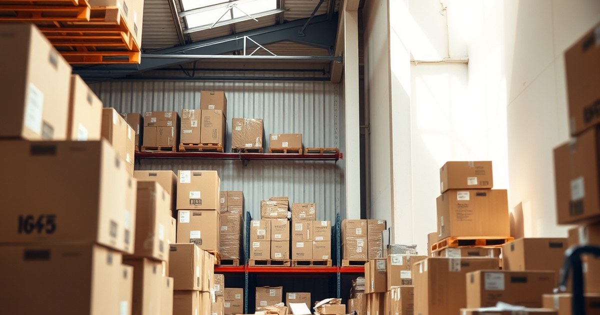 E-commerce warehouse with organised inventory and packaging materials representing customer retention