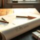 Drafting table with blueprints and tools illustrating how to write a business plan for a small business