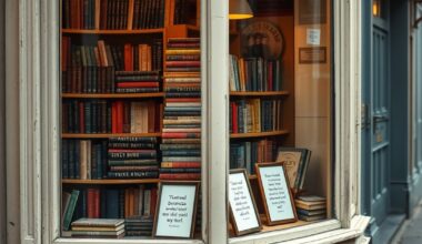 Independent bookshop window at dusk illustrating whether a personal blog is worth it for business owners