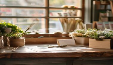 Florist counter with customer card file showing retention software workflow for solopreneurs