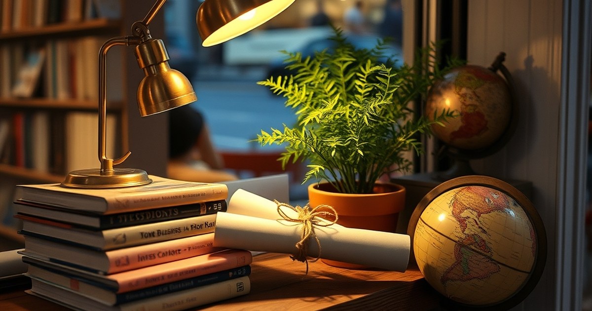 Rolled certificate and business books on a bookshop shelf illustrating digital marketing certification worth for small business owners
