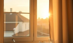 Sunlit bedroom window at dawn illustrating effective ways to build self discipline in the morning