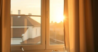 Sunlit bedroom window at dawn illustrating effective ways to build self discipline in the morning