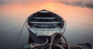 Misty lake dock at sunrise representing entrepreneurs overcoming self-doubt and uncertainty