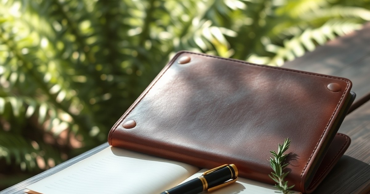 Open journal and compass on a garden bench illustrating personal development plan for career growth