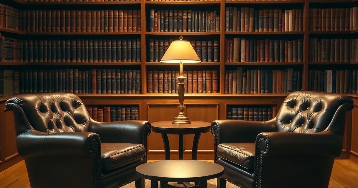 Two facing armchairs in a library illustrating customer retention coach vs business coach choice